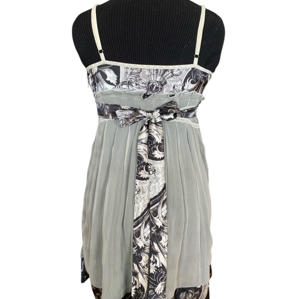 Alberto Makali Black and White Mini Dress with Sweetheart Neckline Silk blend - Picture 6 of 14